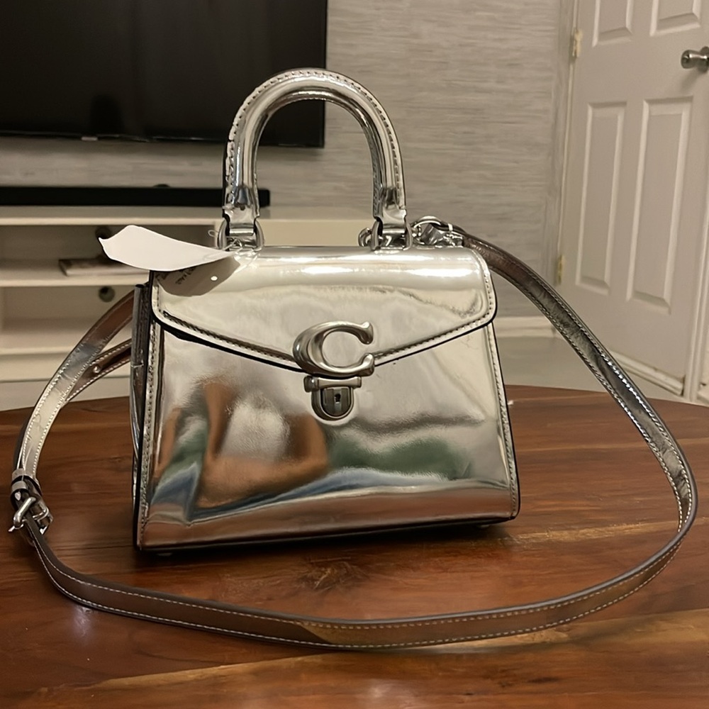 Coach Metallic Silver Crossbody Bag - Picture 7 of 16